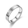 Anel de Diamante Simples Shengxi de Aço Inoxidável Europeu e Americano Transfronteiriço Joia Anel de Casal Amor Infinito