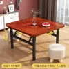 Mesa de Jantar Dobrável Sem Instalação Mesa Baixa Mesa de Jantar Doméstica Mesa de Chão Quadrada Mesa Quadrada Simples Mesa para Casa de Aluguel