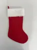 Calcetín Navideño Clásico, Calcetín Navideño Grande de Terciopelo de Cristal Rojo con Puño de Felpa Blanca, Calcetín de Regalo para Decoraciones Navideñas para Fiesta Familiar Navideña