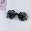 Gafas de sol redondas con letras para moda infantil, Gafas con protección UV para niños y niñas, Gafas de sol para niños, Gafas de sol de moda estilo coreano