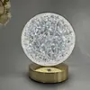 Luminária de Mesa Lua de Cristal, Luminária de Cabeceira para Quarto Principal, Estilo Luxo Leve, Luminária de Atmosfera Recarregável Celebridade da Internet, Moderna e Simples