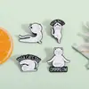 Diseño Transfronterizo Estilo Casual Broche Gatito Lindo Haciendo Yoga Insignia de Animal de Metal Joyería de Dibujos Animados