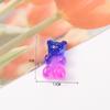 Japonés y Coreano Nuevo Brillo de Dos Colores Caricatura Oso Dulce DIY Accesorios de Resina Material de Relleno Transparente para Funda de Teléfono Móvil