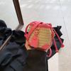 Ins Estilo Europeo Americano Paja Mini Niños Cordón Cubo Pequeño Estilo Cóncavo Shumai Portátil Cruzado Bolso Pequeño Bolso de Mujer