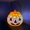 Balde de Abóbora de Halloween Transfronteiriço da Amazon Nova Lanterna de Abóbora Balde de Abóbora Infantil Pote de Doces com Tampa Atacado