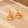 Brincos Criativos em Zircônia Vazada em Forma de Leque de Alto Padrão Moda Exquisite Brilhante Acessórios de Brinco para Mulheres Elegante Temperamento Joias