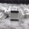 Caja de joyería con lazo, flor de rosa, paño de pulido de plata, certificado, bolso de mano, collar, pulsera, anillo, pendientes (no se vende individualmente)