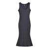 Vestido tipo chaleco sin mangas con cuello redondo para chica americana, novedad de verano 2024, vestido de cola de pez elástico y adelgazante para mujer