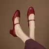 5cm Confortáveis para longos períodos em pé, sapatilhas femininas de bico fino, nova coleção primavera 2026, todo em couro, sapatos de trabalho pretos elegantes