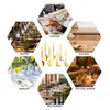 Juego de cocina de acero inoxidable 201 con mango largo, cuchara y espátula bañadas en oro para el hogar transfronterizo, cuchara sopera y espumadera de acero inoxidable