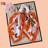 Novo Scrunchie Estampado Fita Lenço de Seda Estampado Prendedor de Cabelo Faixa de Cabelo Elegante para Mulheres