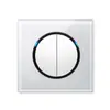 Panel Blanco de Vidrio Templado Versión Hong Kong Enchufe con Interruptor Estándar Británico Tres-Cinco Agujeros Británicos Juego Concavo Simple y Doble