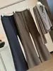 Calça esportiva minimalista estilo coreano com cordão, espessa, levemente flare, cintura alta, modeladora, casual, versátil e calça longa estilo salto de cavalo para mulheres, nova coleção de outono