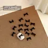 Acessórios Populares de Mini Laço para Nail Art em Cores Arco-Íris Doces, Disponíveis em Tamanhos Grande, Médio e Pequeno, Decorações de Unhas em Resina