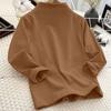 Camiseta Básica de Media Cuello Alto para Niños, Terciopelo Alemán de Doble Cara, Tops Cálidos para Bebés Niños y Niñas, Tallas Pequeña y Mediana, Ropa Interior de Otoño e Invierno para Niños, Mangas Largas