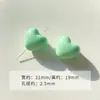 Brote TiernoAmarillo-Verde Pintura Acrílica Forma de Corazón Gato Kt Lazo Accesorios Material para Cadena de Teléfono DIY