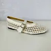 Zapatos Mary Jane de mujer ZA transfronterizos tejidos con diseño calado, disponibles en tallas 35-43, transpirables y versátiles, con diseño de una sola correa y suela plana