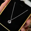 Collar de Luna de Plata de Ley 925 para Mujer, Diseño de Nicho, Cadena de Clavícula de Alta Gama, Moda Estilo Coreano Joyería de Lujo Ligero