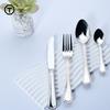 Set de cubiertos de fábrica Da Yi, acero inoxidable, línea de doble flujo, acabado espejo, cuchillo para bistec, tenedor y cuchillo de acero inoxidable para uso en restaurante