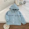 Chaqueta con capucha de encaje para niñas, estilo coreano, primavera y verano, nueva moda, holgada, sencilla, combinable, moderna