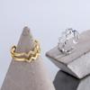 Anillo para Mujer Estilo Coreano Temperamento Celebridad de Internet Personalizado Doble Capa Incrustado de Diamantes Onda de Latido Electrocardiograma Anillo de Dedo Suministro de Comercio Exterior