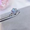 Anel Autêntico de Moissanita Ouro 18K Ouro Rosé Incrustado com Diamante D Color Super Brilhante, Passa no Testador de Diamante, Pedra Preciosa Diamante