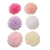 Estilo Dulce Princesa Coreana Lunares Plisado Rosa DIY Pinza Cuerda para el Cabello Tocado Broche Ropa Accesorios de Flor