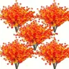 75 flores, 3 manojos, decoración de plantas verdes para exteriores, árboles artificiales de otoño, adecuados para decoración interior y exterior