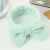Diadema de Coral Fleece con Lazo para Lavado Facial y Peinado Dulce y Linda Diadema para Lavabo Accesorios para el Cabello de Alto Cráneo Fuente de Suministro de Productos Transfronterizos