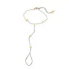 Australia Europa antigua y Estados Unidos personalidad simple chapado en oro de 18K geométrico cadena de espalda sentido del diseño femenino personalidad nicho pulsera de acero inoxidable
