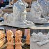 Fabricante de Escultura de León de Mármol Blanco Estilo Europeo León Trepador León Recostado León de Piedra Occidental para Entrada de Villa y Banco
