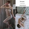 Lingerie sexy feminina conjunto paixão transparente sexy tentação meias de rede com abertura uniforme roupas de rede sexy peça única entrega