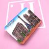 Francés Torre Eiffel Arco del Triunfo Notre Dame de París resina magnética tridimensional pegatinas para refrigerador regalos creativos europeos