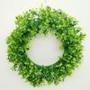 Flor artificial artificial guirnalda navideña anillo de pasto de plástico decoración para boda hogar anillo para puerta corona de pasto en forma de corazón Amazon venta caliente