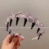 Presilha de Cabelo com Dentes de Cristal Aro de Cabelo Estilo Chinês para Mulheres 2025 Nova Coroa Alta Presilha de Cabelo Retro Borda Larga Pressionador de Cabelo Faixa de Cabeça para Lavar o Rosto