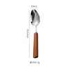 Cubiertos con mango de madera personalizados, vajilla estilo occidental, cuchillo para bistec, tenedor, cuchara, cuchara de acero inoxidable 304, tenedor de postre, tenedor de cena, cucharita de café