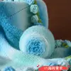 Ovillo grande de 200 g de hilo de algodón lechero teñido en degradado para alfombras de flores, mantas y ramos de rosas hechos a mano para DIY