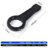 Llave de impacto de alta resistencia negra con mango recto, de una cabeza, llave de flor de ciruelo grande, 65 engrosada, 36 impacto de martillo, 38 impacto, 90 tamaño grande, 95