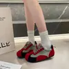 Zapatillas únicas y versátiles para mujer, diseñadas para primavera y otoño, con suelas blandas, cómodos zapatos casuales, estilo retro nuevo de color block con suela plana 2026