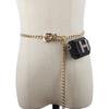 Mini bolso para auriculares con cadena de perlas, bolso de cintura con cadena, nuevo bolso de caja de acrílico hecho a mano, bolso bandolera de hombro