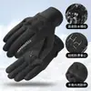Guantes de Motocicleta, Protección de Articulaciones Anticaída Off-Road para Motocicleta, Resistentes al Desgaste, Antideslizantes, Dedos Completos con Pantalla Táctil, Guantes de Cuero Tácticos para Montar