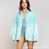 2024 Amazon Transfronterizo Primavera y Otoño Nueva Chaqueta Popular para Mujer Teñida por Atado Chaqueta de Manga Larga con Borlas Top Holgado Ropa de Mujer