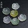 Pendientes, pulseras y collares con flor de cinco pétalos de jade natural de 14 mm con agujero.