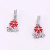 Acessórios de joias de liga DIY direto da fábrica, pingente de flor de cerejeira de cor mista, acessórios de pingente DIY de liga de diamante de cor mista
