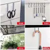 Gancho cuadrado de acero inoxidable resistente para tubo, red anti-robo de cocina, ventana anti-robo, puerta de armario de dormitorio, estante de almacenamiento superior e inferior, gancho en forma de S