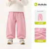 Pantalones de Forro Polar para Niños Dudu, Pantalones Deportivos Engrosados de Invierno para Niños, Pantalones Casuales Cálidos de Invierno para Niñas, Ropa Infantil de Moda
