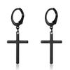 Moda Europea y Americana Personalizado Nuevo Cruz Original Aretes Personalizados Acero Inoxidable Hebillas para Oreja Aretes de Botón Aretes de Moda