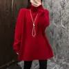 Suéter de forro polar Andy de cuello alto nuevo para otoño e invierno transfronterizo para mujer, de manga larga, corte holgado, talla grande, tejido grueso como capa base