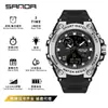 Reloj Sanda para hombre, multifuncional, deportivo, con doble pantalla, luminoso, resistente al agua, para estudiantes de secundaria y jóvenes, reloj electrónico con alarma.