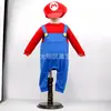 Ropa de Comercio Exterior para Bebé de Manga Larga Otoño/Invierno Disfraz Cosplay Mario Traje de Gateo para Bebé de 2 Piezas